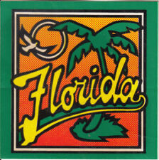 1980s FLORIDA Retro Sticker w/ Palm Tree and Sea Gull  picture