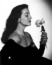 Maria Felix stunning portrait in black dress holding a rose 24x30 poster picture