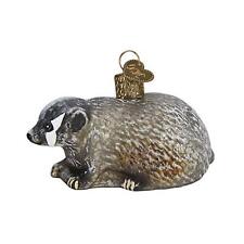 Old World Christmas Vintage Inspired Badger Holiday Ornament Glass picture