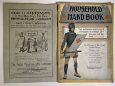 Vintage 1916 Johnson House Hold Handbook First Aid Medicine-Toilet Hints  Germs picture