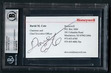 David M. Cote signed autograph auto Honeywell CEO Business Card BAS Slabbed picture