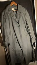 Vintage US Army Green Quarpel Trench Coat Raincoat Dated 1968 Vietnam War 42XL picture