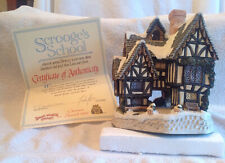 David Winters Cottages Scrooge's School Boxed picture
