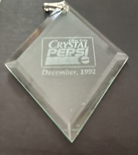 Vintage Pepsi-Cola Crystal Clear Cola Pepsi Hanging Acrylic Dated December 1992 picture