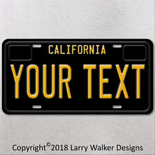 California Vintage Black YOUR TEXT Personalized  Aluminum License Plate Tag picture