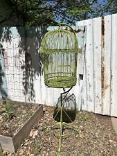 Stunning Green Art Deco Bird Cage with Stand picture