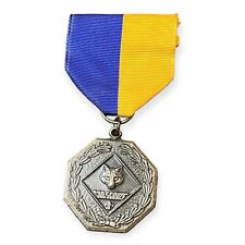 BSA Boy Scouts Vintage Cub Scouts Activity Medal 1980s with Blue Yellow Ribbon picture