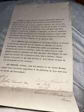 1901 Chicago Ulster Society Resolution on President McKinley Assassination picture