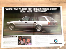 BMW 530i TOURING E34 1990s  FRAMEABLE ART ORIGINAL USA AMERICAN CAR PRESS ADVERT picture