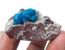 Rare Cavansite With Stilbite On Chalcedony Matrix Crystal And  Mineral Specimens picture