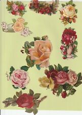 1880's-90's Lot of 9  Die Cut Lovely Wild Roses Embossed picture