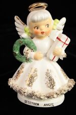 Vtg December Angel of the Month Figurine #526 Birthday Girl Spaghetti Trim As Is picture
