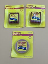 Vintage Sealed 1998 Ford Gum Novelty FRANKS and BOLOGNA Bubble Gum Lot Of 3 picture