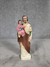 Vintage St. Joseph Young Jesus Holding the World Religious Figurine Plastic 6” picture