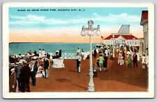 Atlantic City New Jersey~Heinz Ocean Pier~57 Sign~1940s Linen Postcard picture