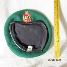 United Kingdom Royal Marines Green Beret Size 55 With Bronze Cap Badge picture
