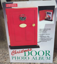 Vintage International Silver Co. Christmas Red Door Photo Album 24 Photos 8 7/8  picture