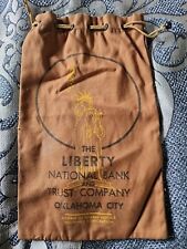 Vintage Canvas Bank Bag Liberty National Bank And Trust Co. In OKC picture