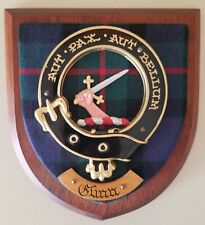Vtg Gunn of Kilernan, Wood wall Crest Plaque, 100% Scottish, Edinburgh. [B3] picture