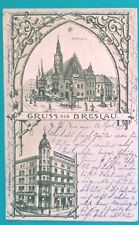 1899 Postcard, Gruss Aus Breslau, Germany, Sleeved picture