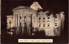 Raleigh North Carolina NC State Capitol Building Night View  Postcard A85 picture