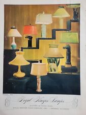1948  Mid century modern Royal Haeger table lamps Dundee IL Vintage ad picture