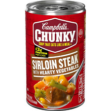 Campbell’S Chunky Soup, Sirloin Steak with Hearty Vegetables Soup, 18.8 Oz Can picture