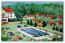 Laurel Grove Inn And Cottages Pool Poconos Mountains Canadensis PA Postcard picture