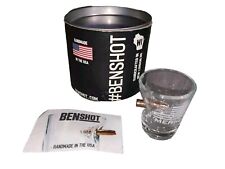 Original BenShot Bulletproof 'Merica Shot Glass w/ Real 308 Bullet Military Gift picture