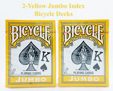 Overstock Sale 2-Yellow Bicycle Jumbo Index Deck Playing Cards - Rider Back picture