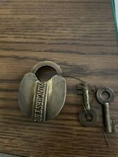 Winchester Brass Padlock Lock, Antique Rustic Finish w/2 Keys Really Works picture