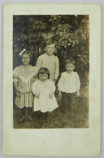 Four Children Sunday Striped Dress Attire Portrait 6 x 4