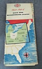 RAND MCNALLEY SOHIO OHIO AND NEIGHBORING STATES ROAD MAP DATED PRIOR TO 1957 picture