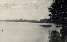 Vintage Postcard Lake Lenape Mays Landing NJ Canoe Boat Forest Shoreline picture