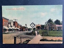Postcard Lacona NY - c1910s Railroad Street - Lookout Railroad Crossing Sign picture
