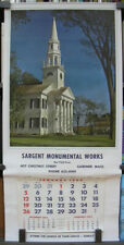 Sargent Monumental Works cemetery Calendar 1964 Gardner MA picture