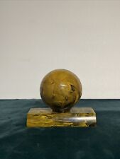 Vintage Butterscotch Bakelite Catalin Ball 690 grams with Stand All Real Tested picture