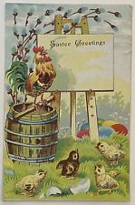 Antique Easter Greetings Postcard 1909 Posted Made in Germany One Cent Stamp picture