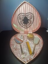 Vintage Heart Box Chest  Sweetheart Vanity Set by Antoine Pink Gold picture