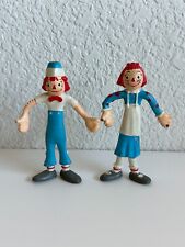 Raggedy Ann & Andy Bendable Rubber Figurines 1978 Bobbs Merrill Collectible Toy picture