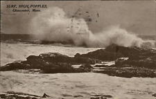 Surf High Popples Gloucester Massachusetts ~ 1913 vintage postcard picture