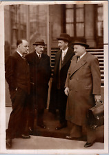France, Paris, Ministers Bonnet, Pomaret, Chautemps and Julien, vintage sil press picture