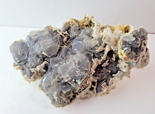 Rare Blue/Grey Cubic Fluorite Cluster (727 g) - Rocks, Crystals, Minerals picture