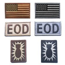 6PCS USA FLAG BOMB  EOD ORDNANCE GROUP EOD HOOK LOOP PATCHES EMBROIERED BADGE*K1 picture