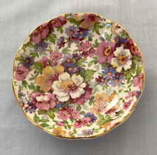 Old Foley Chintz DuBarry BUTTER PAT/Small Pin or Nut Dish VINTAGE Almost Antique picture