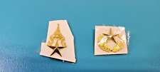 Two Royal Thailand Thai Army Military Insignia 1 Star General Pin Medal Lapel picture