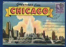 Chicago ILLinois Greetings 1940s  postcard folder PF533 picture