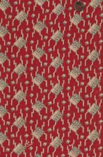 Antique 1870 White and Red Geometric Fabric picture