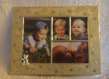 Picture Frame Sun Moon Bear Light Brown Border Holds 4 Photo's 3x5 2x2.5 4x2.25 picture