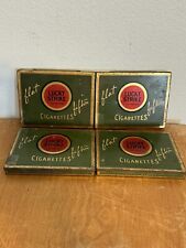 Lot of 4 Vintage Lucky Strike Flat Fifties Cigarette Painted Steel Tin picture